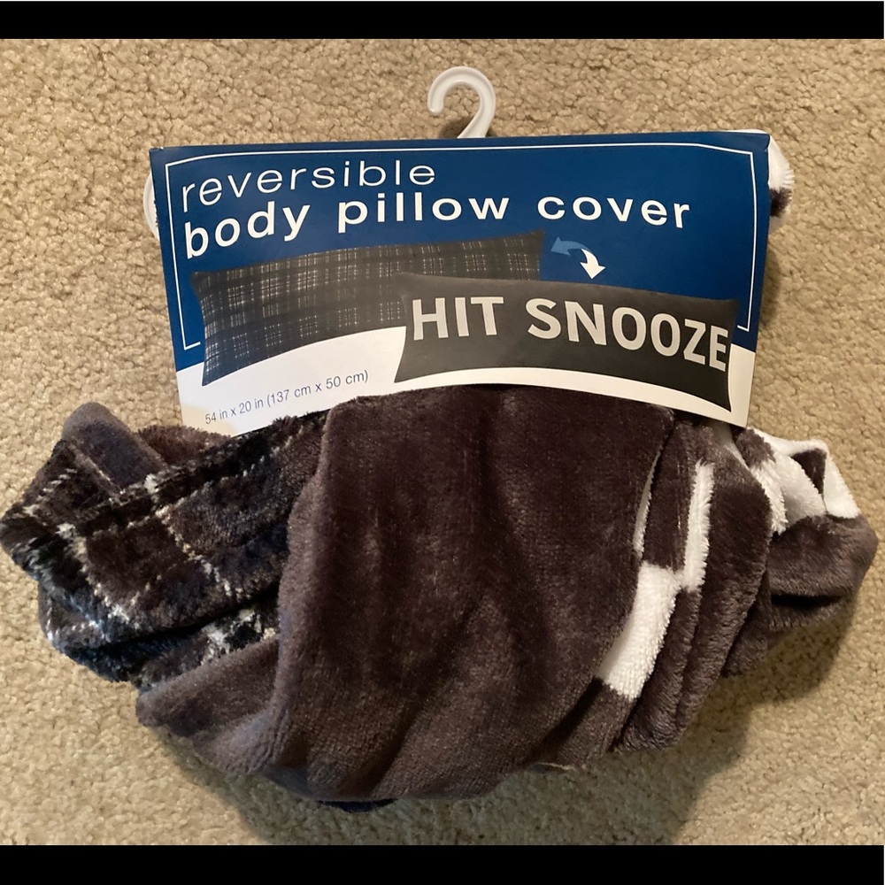 Reversible body pillow cover - fleece